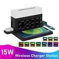 Wireless Charger For Iphone 12 or + Night Light Alarm Clock